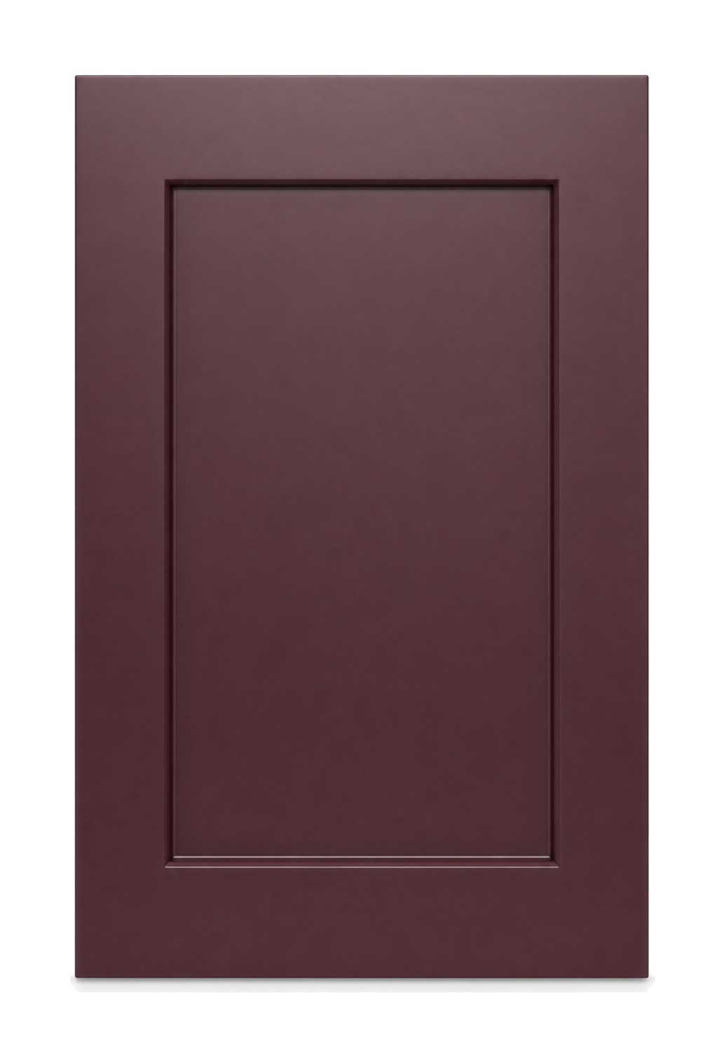 Exmoor — Painted Shaker custom cabinet door in Mulberry