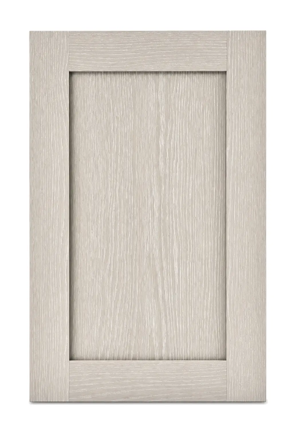 Cefalù cerused washed oak shaker door with white oak finish