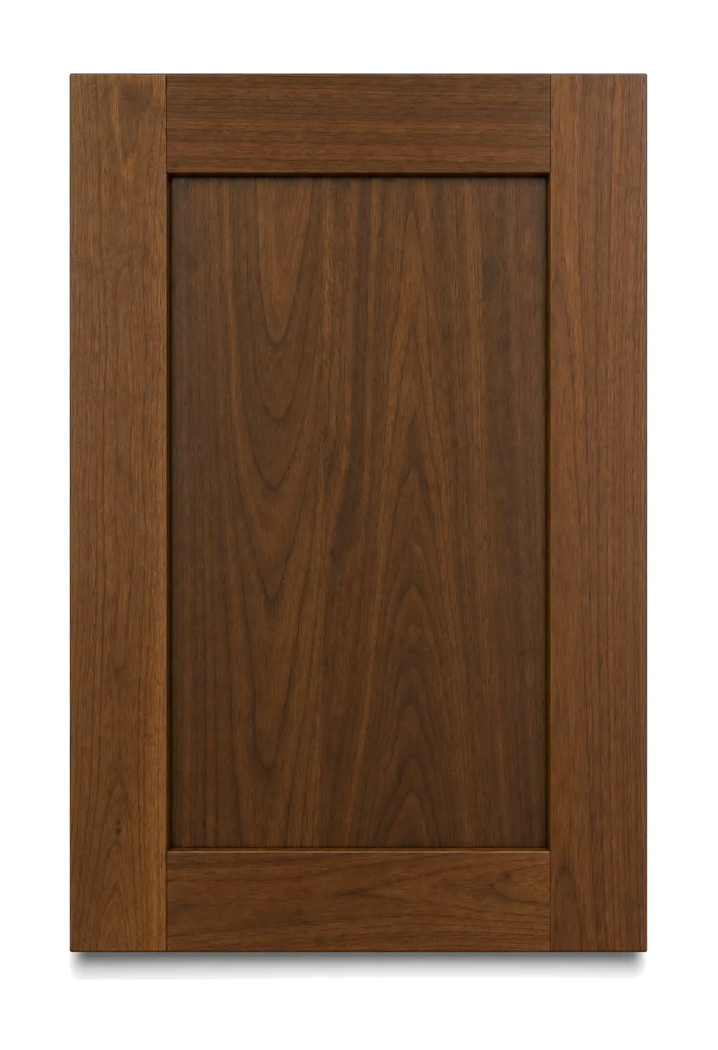 Devon — Walnut Shaker custom cabinet door in Antique Walnut