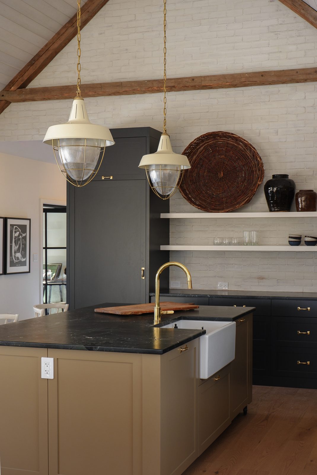 Bespoke white inset kitchen cabinetry with painted shaker doors